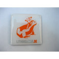 cute frog rubber clear epoxy fridge magnet for environment protect propaganda